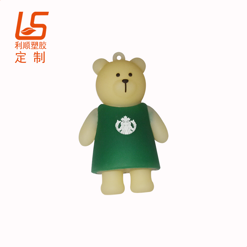 定制星巴克LED发光公仔 星巴克小熊LED灯公仔星巴克立体公仔发光灯 (1)