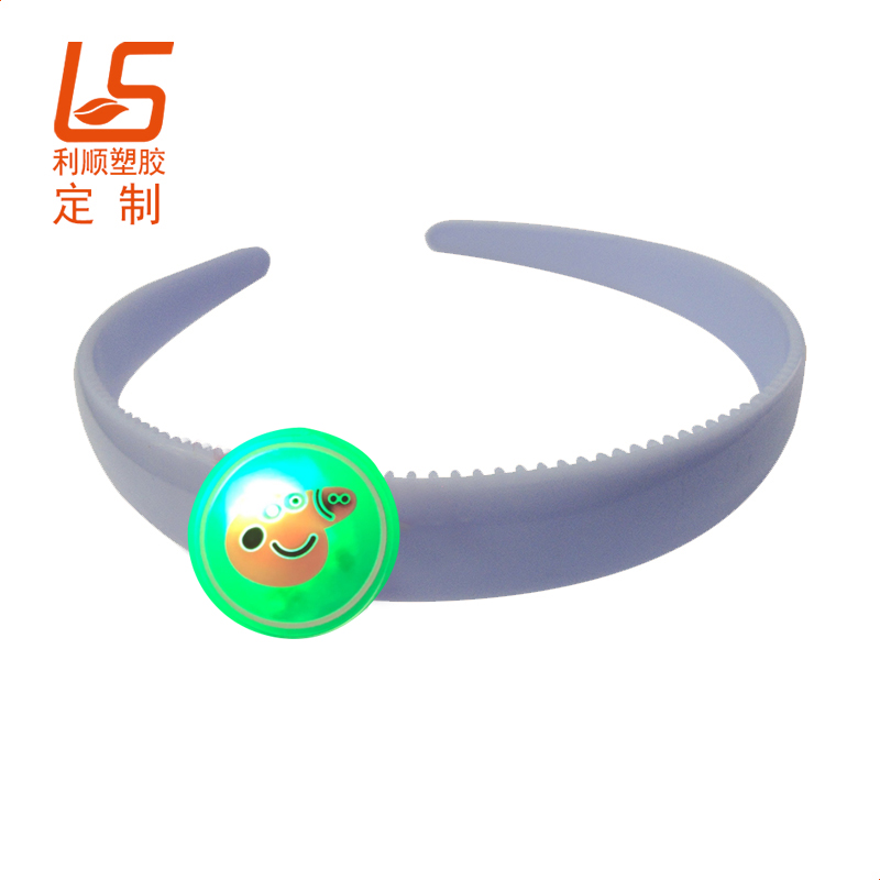 定制PVC软胶发光发夹 驱蚊LED闪光发卡