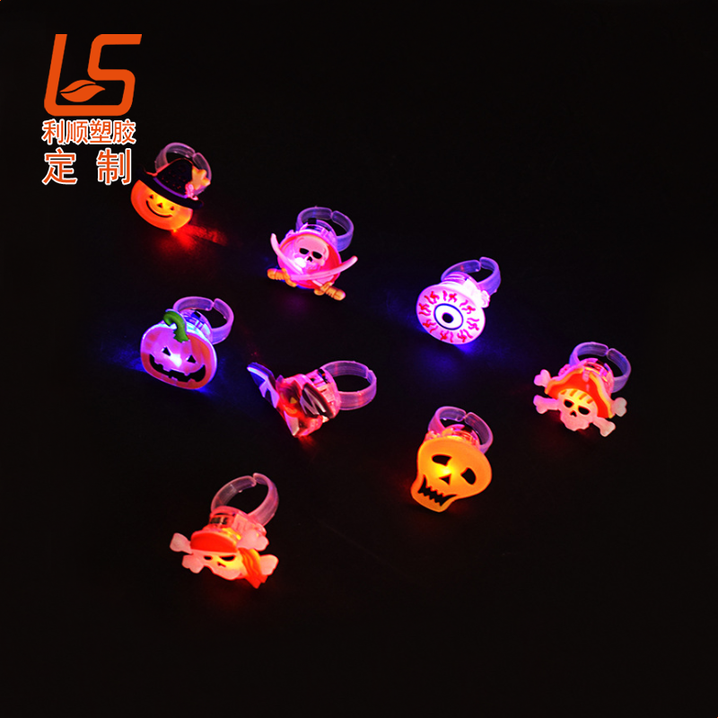 定制儿童饰品卡通戒指 可爱硅胶发光指环戒指