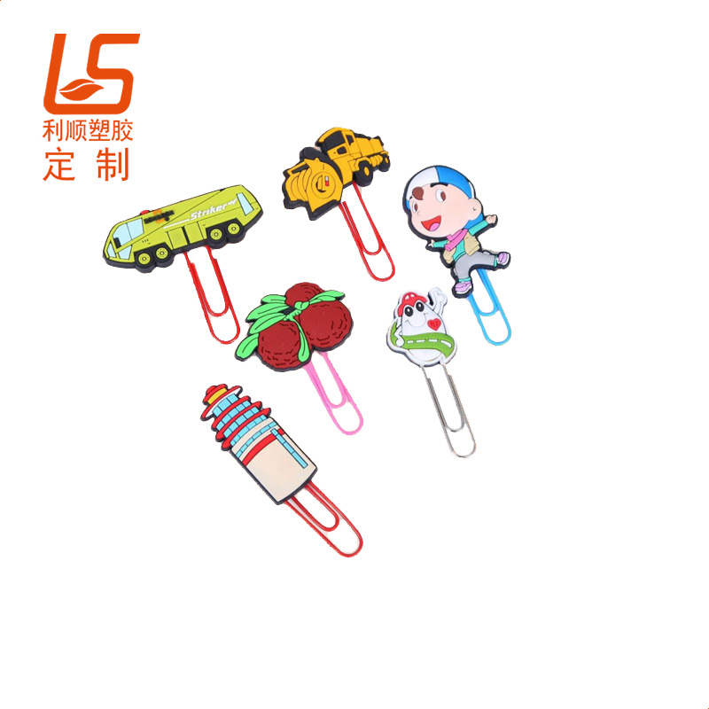 定制PVC软胶书签 卡通公仔书签