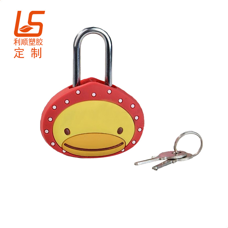 定制卡通公仔迷你挂锁 软胶公仔迷你锁