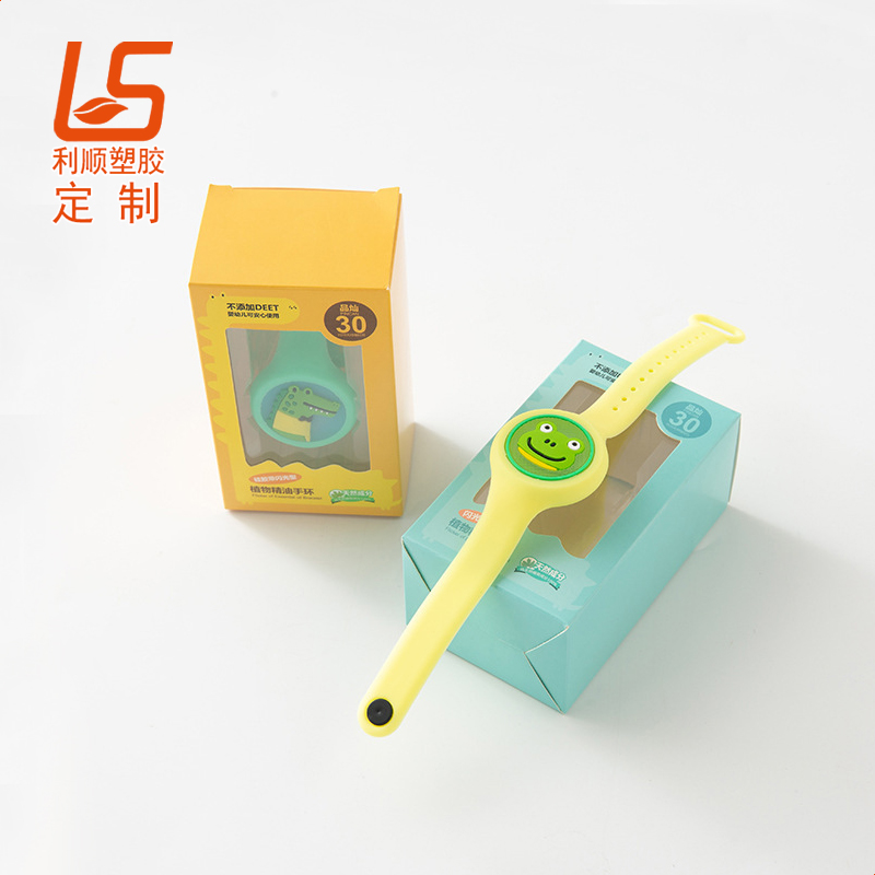 定制PVC软胶驱蚊发夹 滴胶驱蚊鸭嘴发夹发光驱蚊手环 (5)