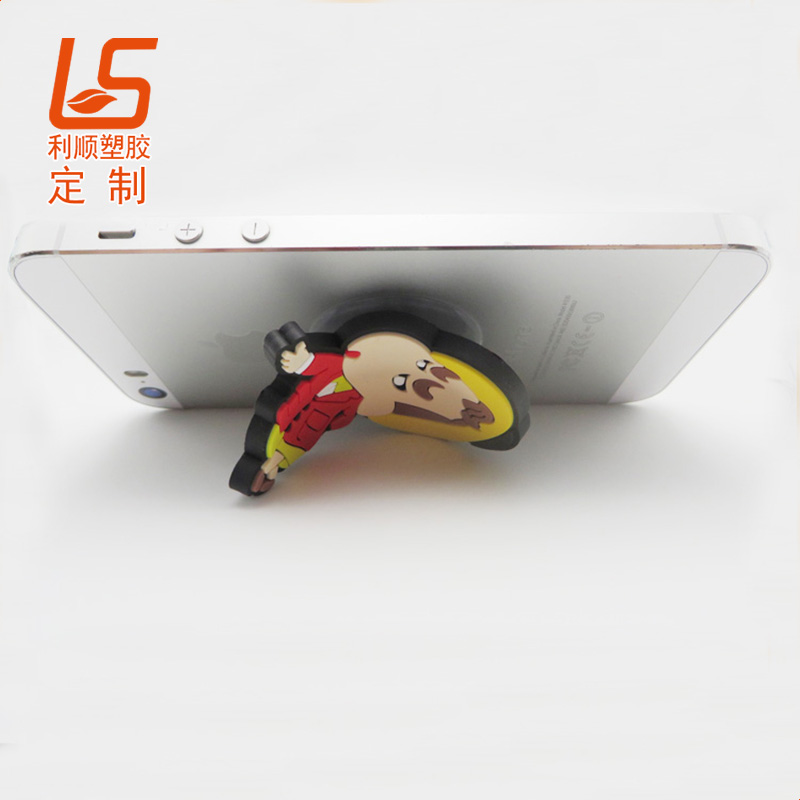 定制PVC公仔吸盘手机支架 硅胶公仔手机吸盘支架