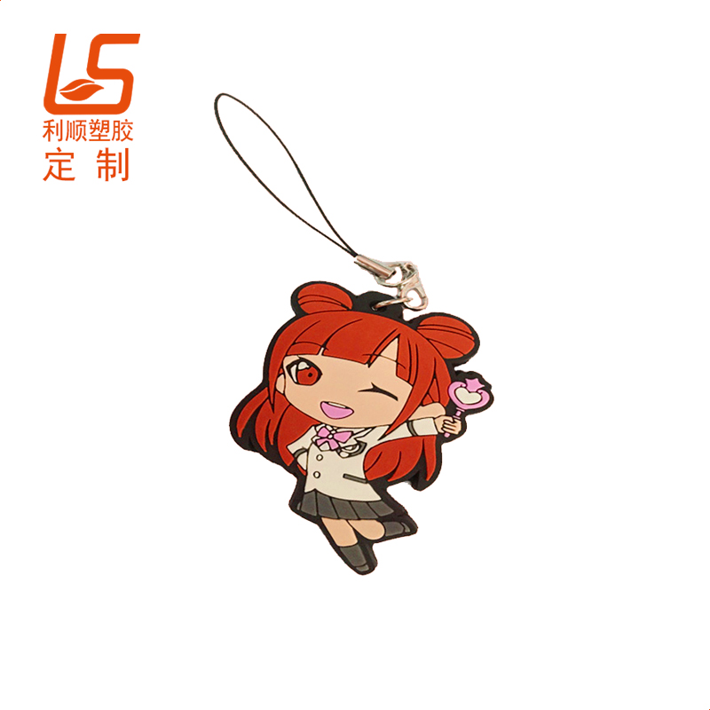 PVC软胶钥匙扣挂绳_单面日本公仔钥匙扣单面钥匙扣 (8)